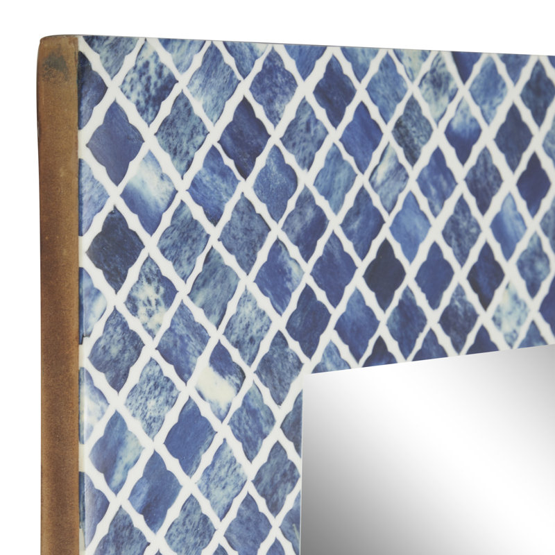 Alissandra 36.06" H Solid Wood and Bone Inlay Rectangle Accent