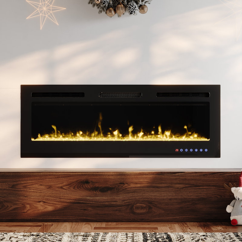Metro Lane 127cm W Black Electric Fireplace