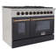 Personnalisé Pro-Style 48 po 6,7 pi cu Cuisinière au gaz autoportante à double four à 8 brûleurs-73306191-90675281
