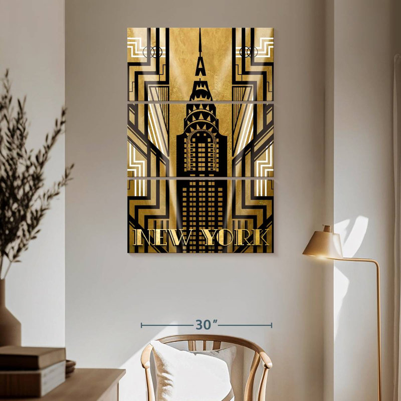 NY Deco, 65" H x 42" W