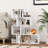 Ebern Designs 1 Pcs S-shaped Bookshelf Freestanding Stepped Etagere Bookcase With Anti-tipping Kits White