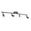 Luminaire mural / plafonnier directionnel moderne 4 lumières 26,5 po Kira Home Langford + ampoules DEL 4 W, têtes réglables, finition nickel brossé-89104382