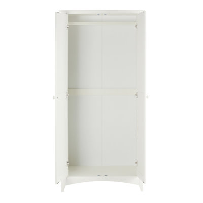 Derrickson 2 Door Solid Wood Wardrobe