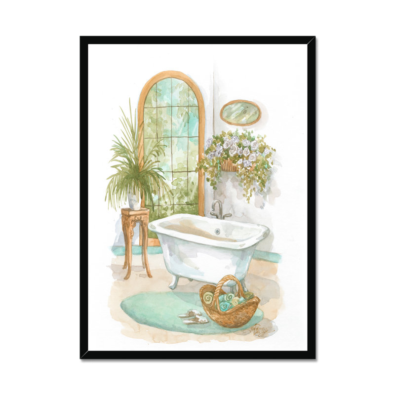 Bath In Spa II by Jerianne Van Dijk - Painting, Black Framed Paper Print, 50cm H x 34cm W