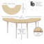 Table d'activité demi-lune 36 "x 72" avec pieds réglables-122266751-99075989