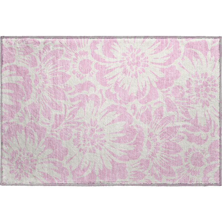 Premium Machine Washable Cerrito AMF551 Pink Rug