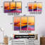 «Yellow Sunset In The Sahara - Desserts», ensemble de reproduction d'art mural-107199472-107199480