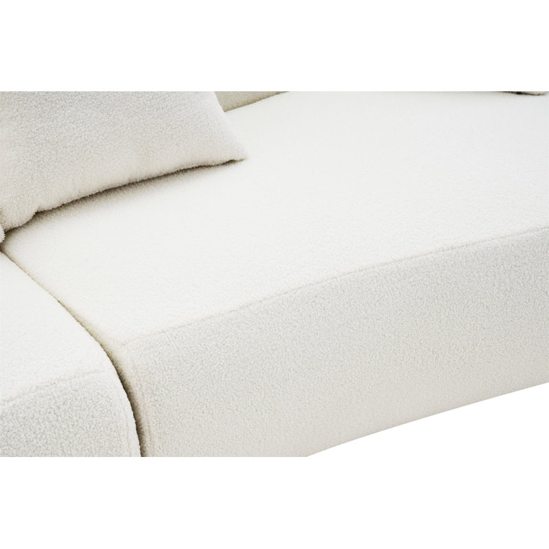 Canapé modulaire incurvé Modern, Blanc