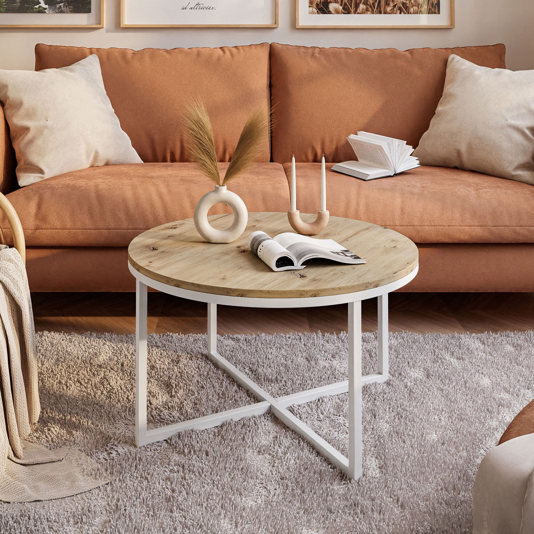 Borough Wharf Elona Cross Legs Coffee Table | Wayfair.co.uk