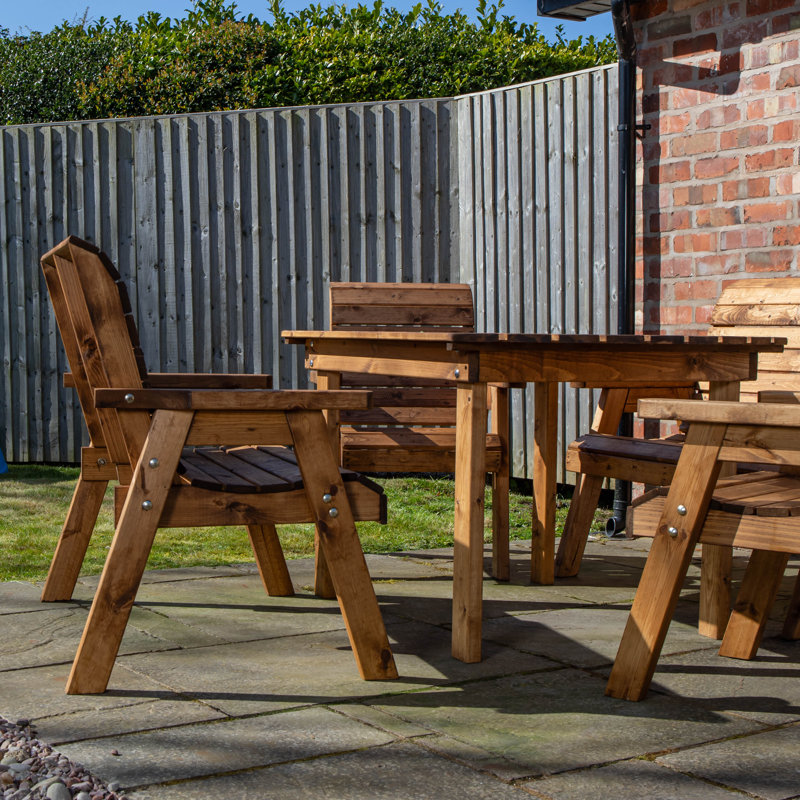 Charleah Rectangular 7 - Piece 6 - Person 180Cm L Outdoor Dining Set, Rustic Wood