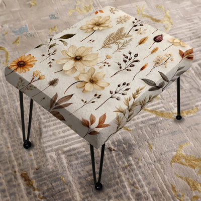 Rustic Foliage - Plants Rectangle Ottoman