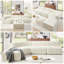 Ensemble de salon modulaire semi-courbé 116 po avec repose-pieds réversible 116 po, 116 pièces-143155852