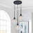 Concow 3 - Light Matte Black Cluster Pendant-1798362423