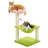 28" Cat Tower With Cozy Flower Perch, Large Hammock With 2 Replaceable Compostable Scoop