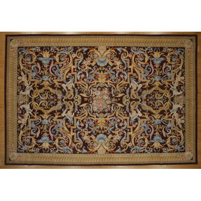 Tapis Savonnerie noué à la main Modren 11 X 16,1