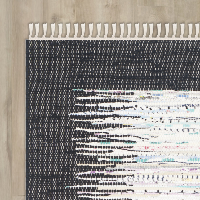 Ceniceros Abstract Cotton Hand Woven Area Rug, Rectangle 91 x 152cm