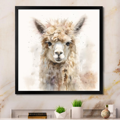 Graceful Alpaca III - Alpaca, art mural