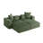 4-Piece Upholstered Green Corduroy Modular Sectional Sofa with Movable Ottoman – Fully Compressed, No Assembly Required-1698555118