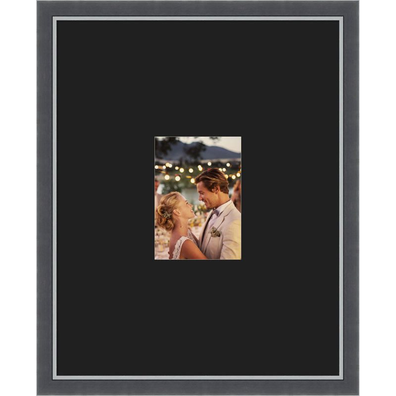 Cadre photo Eva, 16 x 20 emmêlés à 5 x 7, Noir lisse