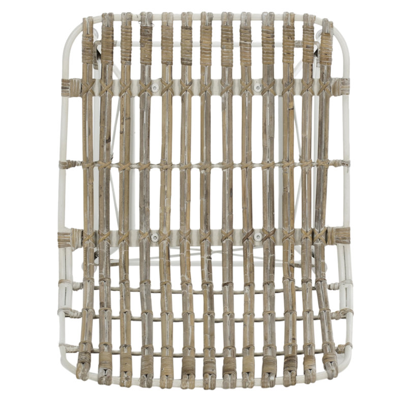 Tabouret de bar et de comptoir Lisdale, Blanc délavé, Tabouret de bar (siège d’une hauteur de 29,5 po