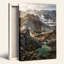 Art mural sur toile, "Geotheral Mountain Range with Turquoise Pools"-133059145