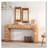 59.06" Rustic Geometric Relief Console Table