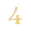 Deltana RN6-4 6" Numbers; Solid Brass; Lifetime Brass Finish-520477736