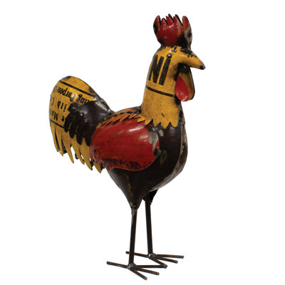 Recycled Metal Standing Rooster