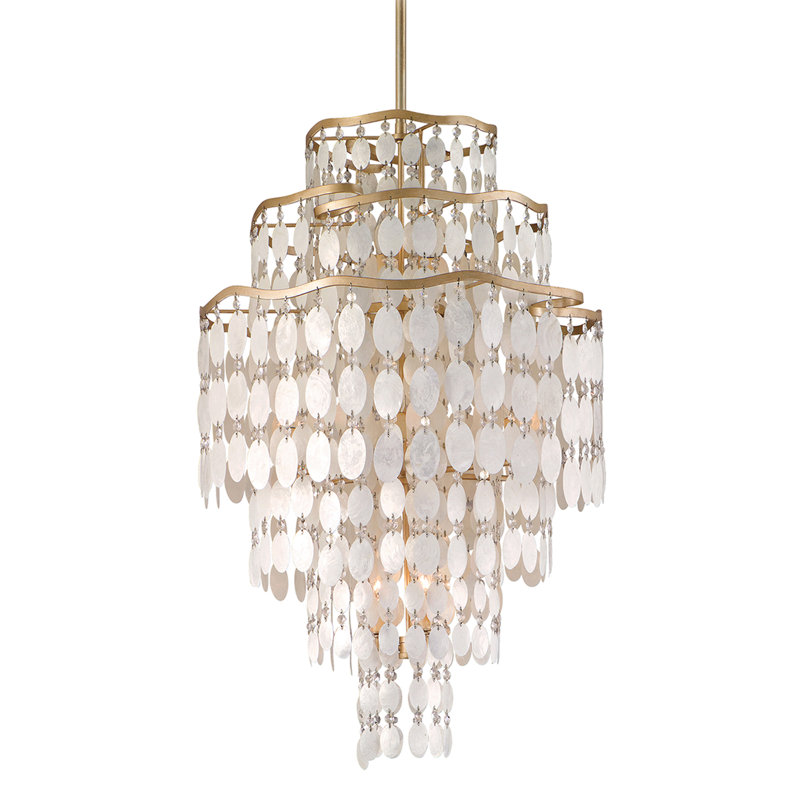 Dolce 12 - Light Unique Tiered Chandelier with Crystal Accents, 39" H x 25" W x 25" D