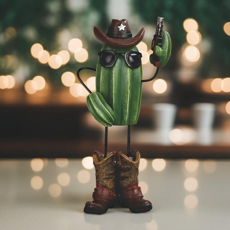 Figurine H 6 "avec cactus et cowboy