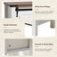 Grande commode à 5 tiroirs avec portes de grange coulissantes 31,5 po Dreavyn Despres, blanc-105517634