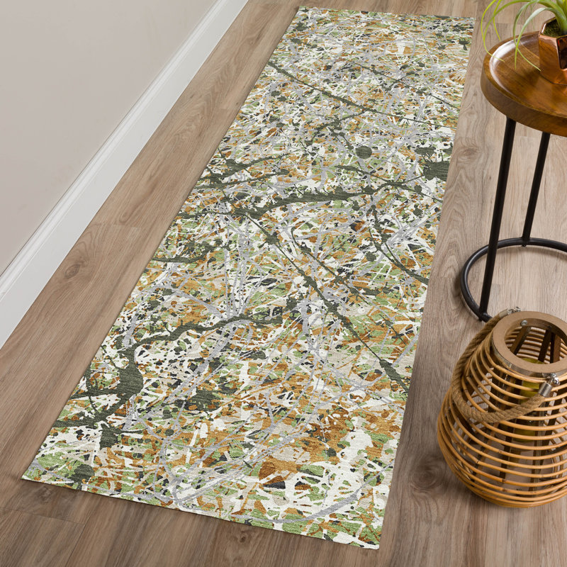 Machine Washable Indoor/Outdoor Jozwiak ACN2389 Abstract Rug, Runner 2'3" x 7'6"