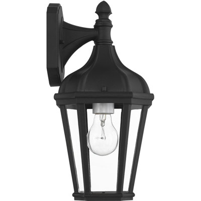Lanterne murale d'extérieur 7 pouces TBK 7 lumières avec abat-jour en verre transparent