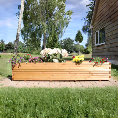 2m Pine Raised Trough Planter
