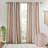 50x84"Room Darkening Cotton Curtain Panel with Chenille Stripe, Back Tab & Rod Pocket-1888330666