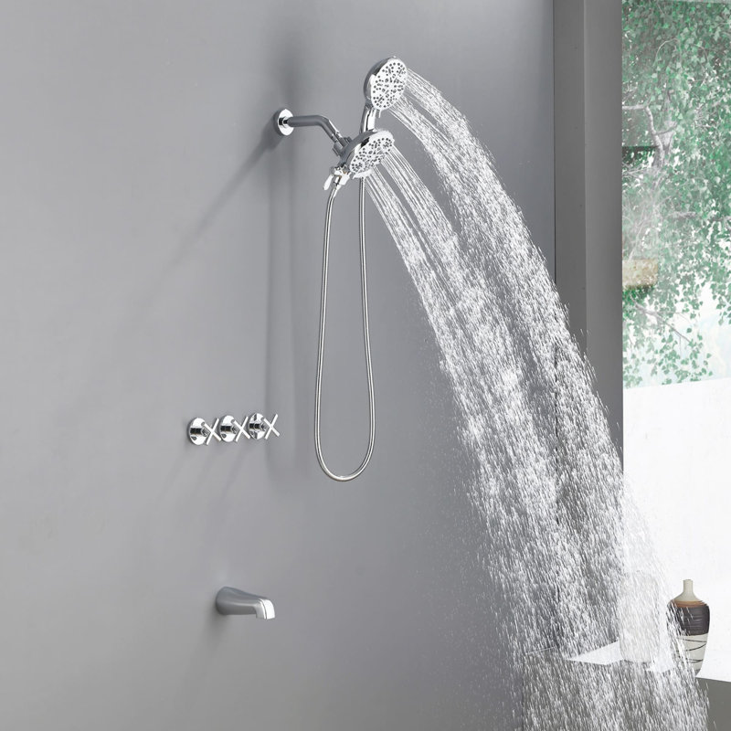 Tub & Shower Faucet with Rough in-Valve, Polished Chrome