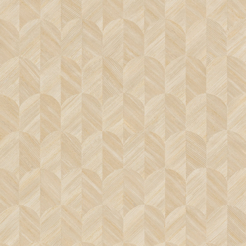 Surfaces Collection Geometric Prism Wallpaper Roll, Gold