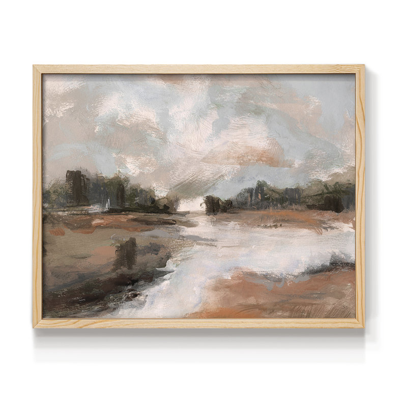 South Pond - reproduction encadrée - réaménageable, H 11 po x l 14 po, Naturel