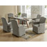 Gatlinburg Traditional 19"H Slipcovered Dining Chair with Hooded Caster Wheels