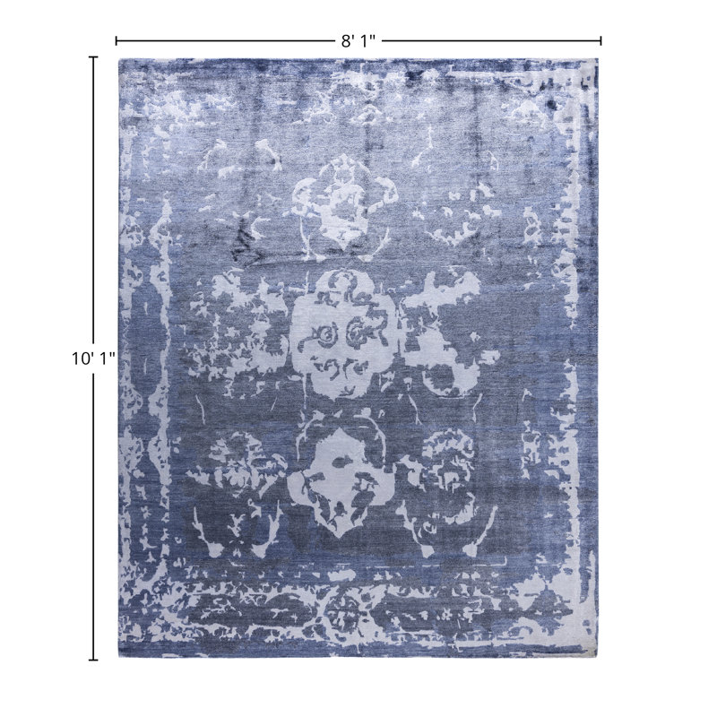 Overdyed One-of-a-Kind Rectangle 8'1" X 10'1" Hand Knotted Area Rug