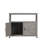Wooden Patio Bar Table Set With Storage Cabinet