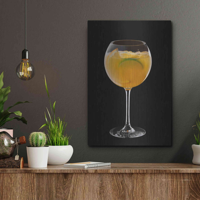 Mimosa, art mural en métal, H 16 po x l 12 po