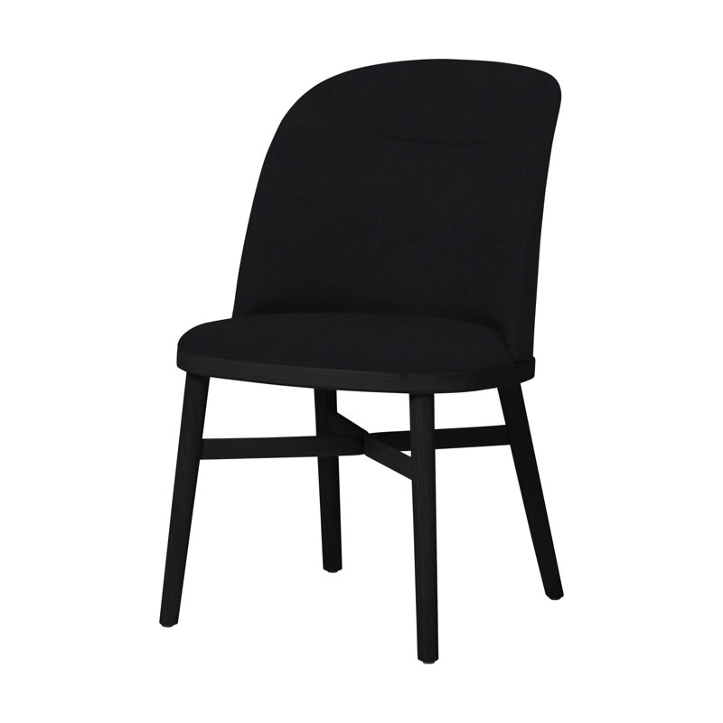 Bund 18'' H Upholstered Dining Chair, Onyx Oak, Milano Black 2522