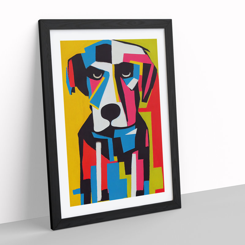 Abstract Dog No.6 - Framed Print, Black, 64cm H x 46cm W x 2cm D