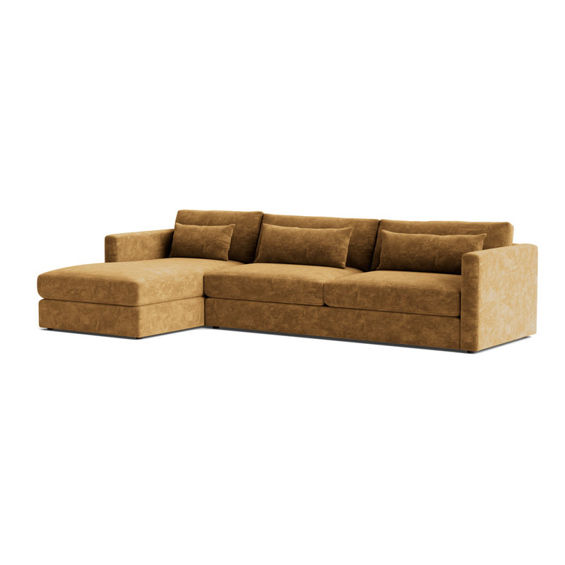 Haywood Left Chaise Sectional, Vintage Chenille - Bronze