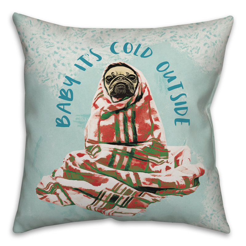  Housse de coussin Baby It's Cold, 20 po x 20 po