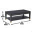 Table basse à plateau relevable