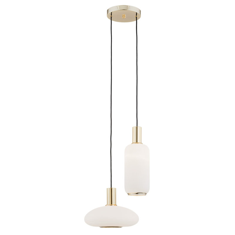 Gourley 2 - Light White/Gold Cluster Pendant