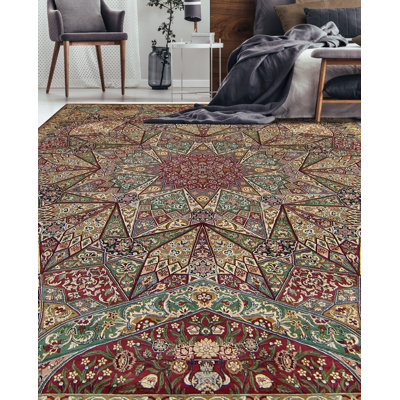 Handmade Pak-Persian Kenelm Rug -  Red - Brown , 9'0" x 12'1"