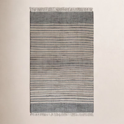 Mitzy Gray Brown Striped Jute Rug
